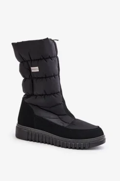 Best Boto Ciepłe Śniegowce Damskie Progress PROGJ-24-149 Czarne