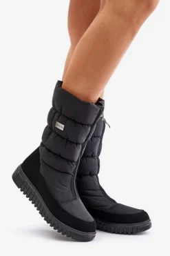 Best Boto Ciepłe Śniegowce Damskie Progress PROGJ-24-149 Czarne