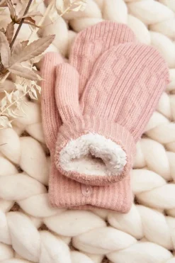 New Ciepłe Rękawiczki Damskie Jednopalczaste Różowe Rękawiczki