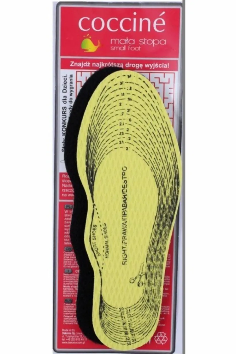 New pielęgnacja obuwia Coccine Coccine Dziecięca Wkładka Zimowa Polar Na Lateksie Do Wycinania 19-35