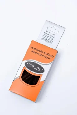 Online Corbby Brązowe Woskowane Grube Sznurowadła Brązowy