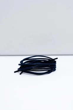 Sznurowadła>Corbby Granatowe Woskowane Cienkie Sznurówki Niebieski