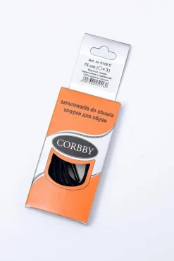 Sznurowadła>Corbby Granatowe Woskowane Cienkie Sznurówki Niebieski