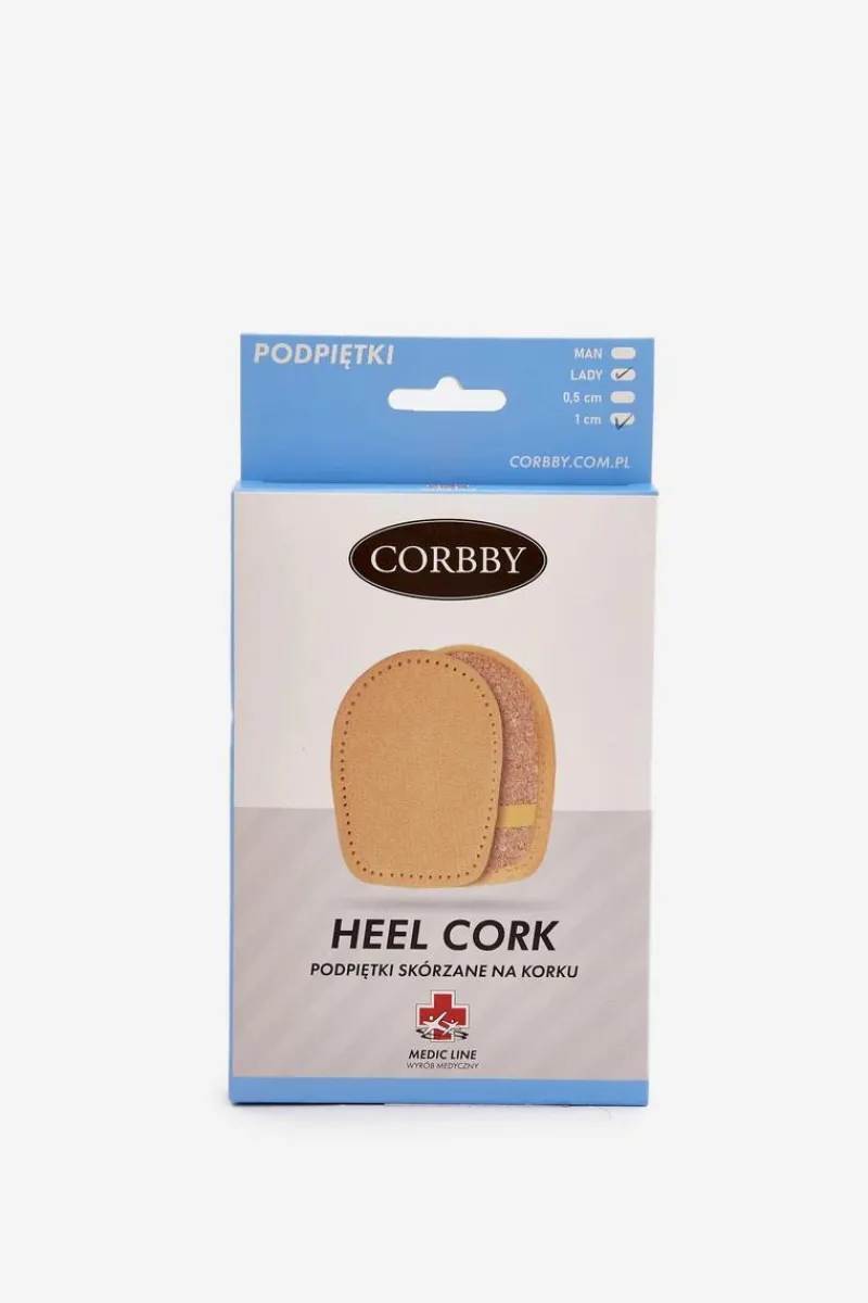 Sale Skórzane Podpiętki Korkowe Podpiętki