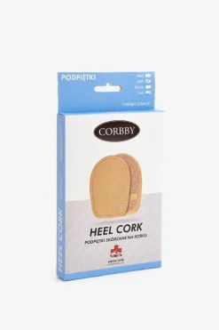 Sale Skórzane Podpiętki Korkowe Podpiętki