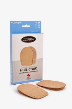 Sale Skórzane Podpiętki Korkowe Podpiętki