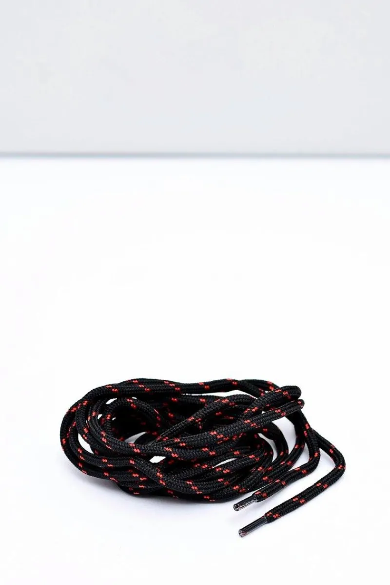 Corbby Trekkingowe Sznurowadła Czarno Czerwone