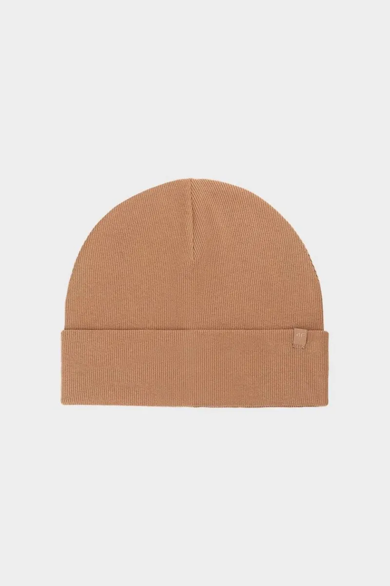 Clearance Czapka Dziecięca Beanie JWAW24ACAPU448-81S Brązowa Okrycia Głowy