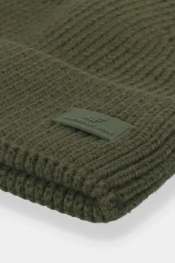 New Czapka Męska Zimowa Z Logo AW23ACAPM311-43S Khaki Okrycia Głowy