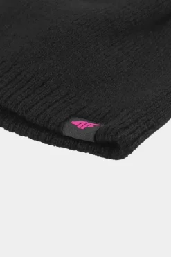 New Czapka Zimowa Damska AW23ACAPF285-20S Czarna Okrycia Głowy