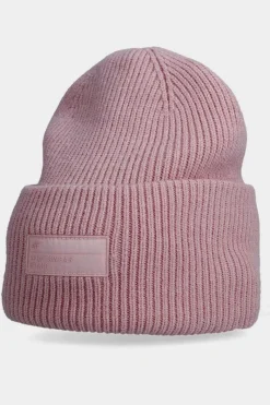 Okrycia Głowy>4F Czapka Zimowa Damska Z Logo AW23ACAPF295-56S Jasnoróżowa