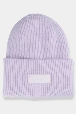 Online Czapka Zimowa Damska Z Logo AW23ACAPF295-52S Fioletowa Okrycia Głowy