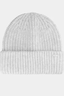 New Czapka Zimowa Z Dodatkiem Wełny Damska AW23ACAPF290-27M Szara Okrycia Głowy