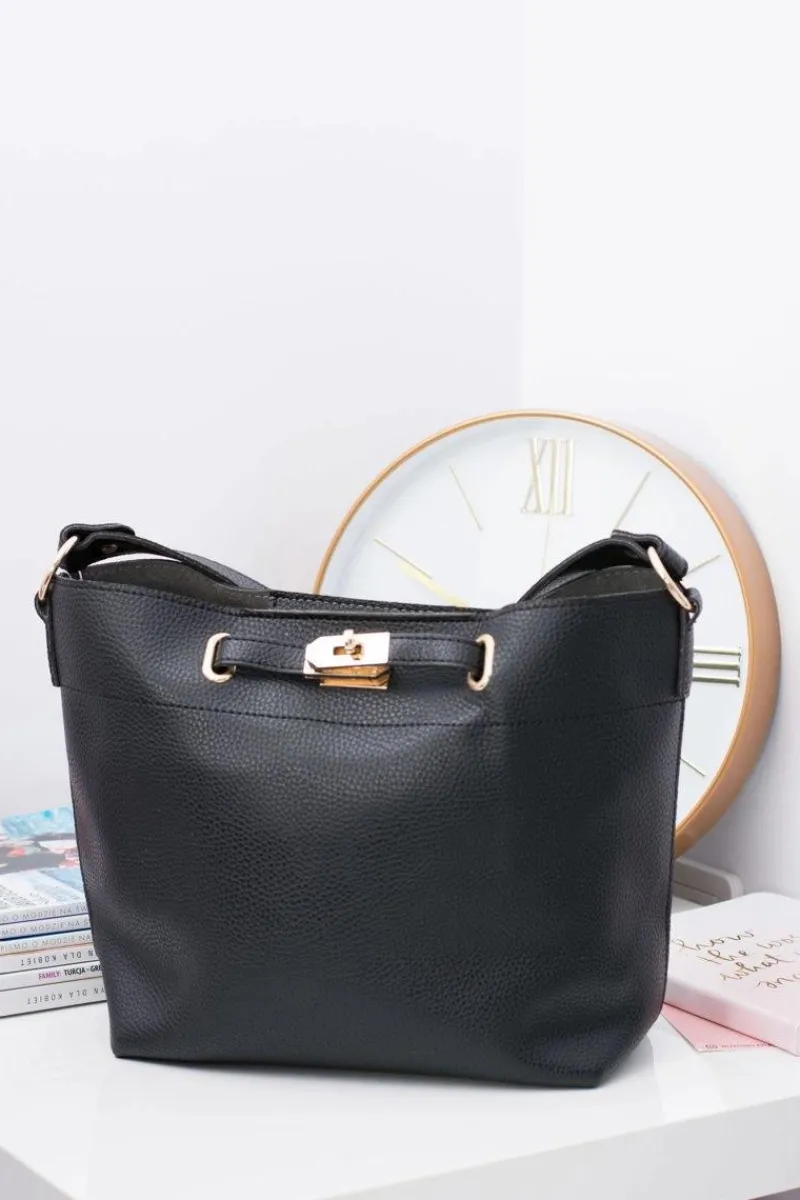 Torebki Klasyczne>Boto Czarna Torebka Damska A4 na Ramię