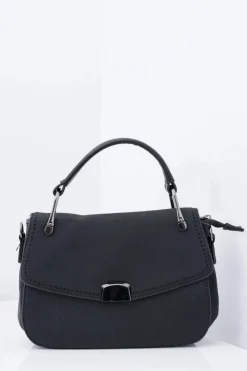 Clearance Czarna Torebka Damska Kuferek Torebki Kuferki