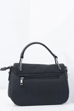 Clearance Czarna Torebka Damska Kuferek Torebki Kuferki