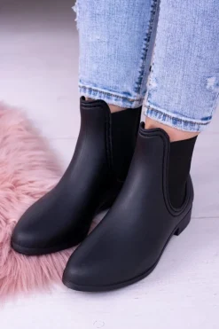 Discount Czarne Damskie Kalosze Sztyblety Amara Damskie Kalosze Damskie