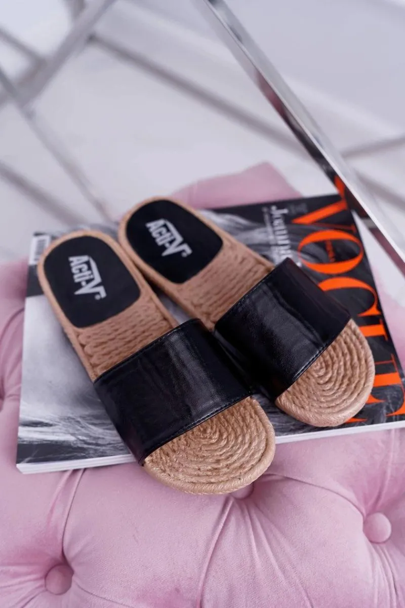 Outlet Boto Czarne Damskie Klapki Mindset