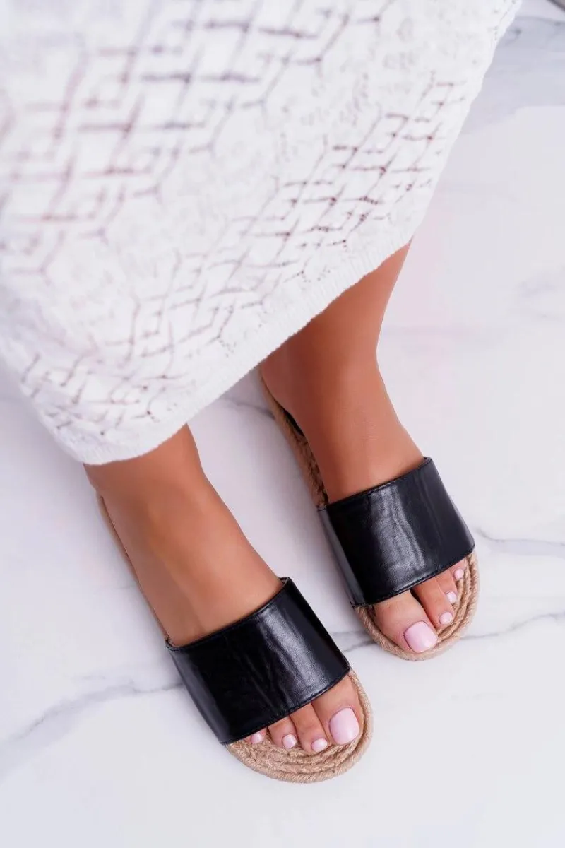 Outlet Boto Czarne Damskie Klapki Mindset