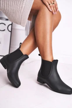 Discount Czarne Damskie Matowe Kalosze Sztyblety Answear Damskie Kalosze Damskie