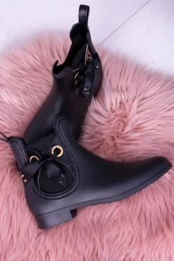 Discount Boto Czarne Matowe Damskie Kalosze Sztyblety Someday