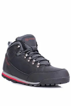New Boto Czarne Męskie Buty Trekkingowe Ocieplane Polarem Reflex