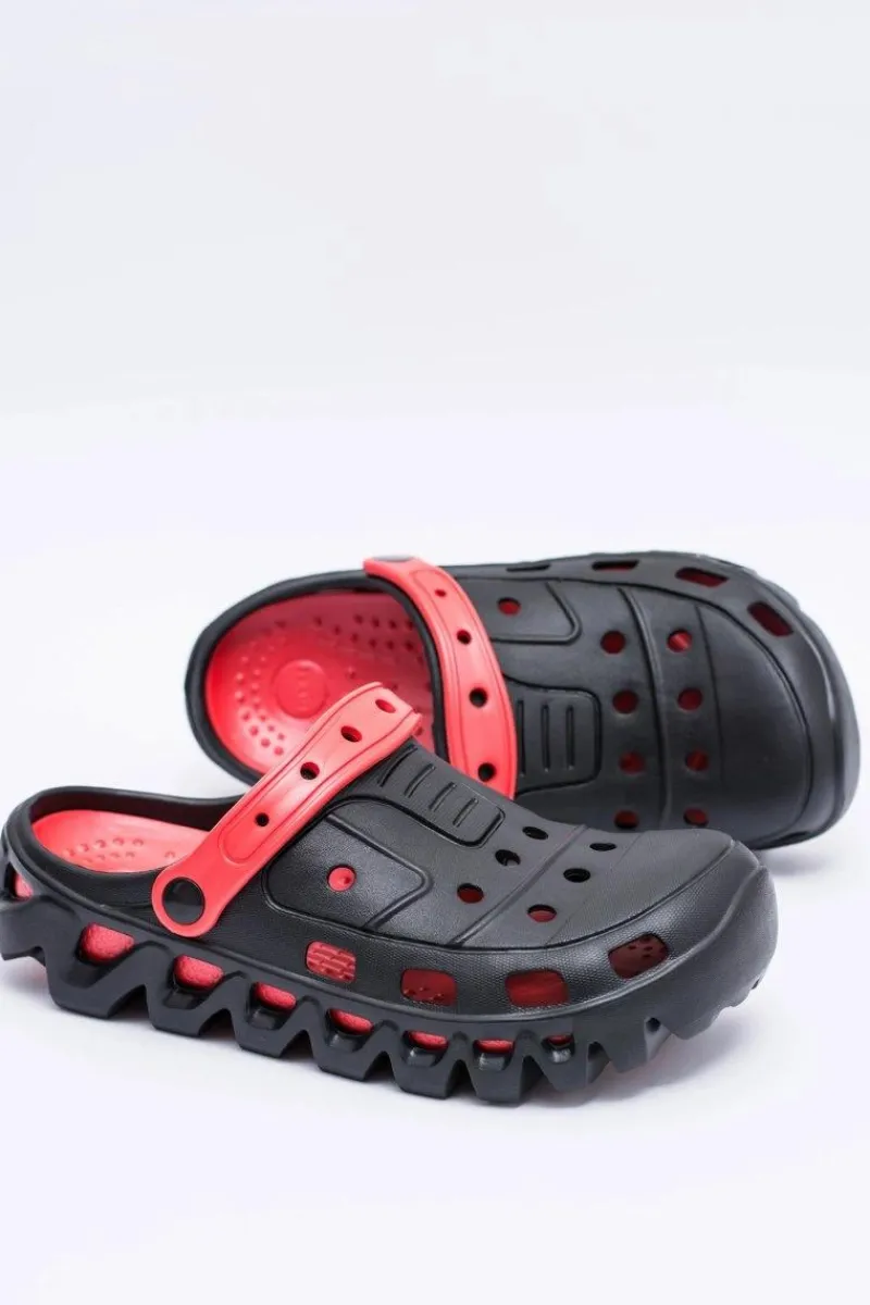 Boto Czarne Męskie Ogrodowe Lekkie Klapki Kroksy Eva