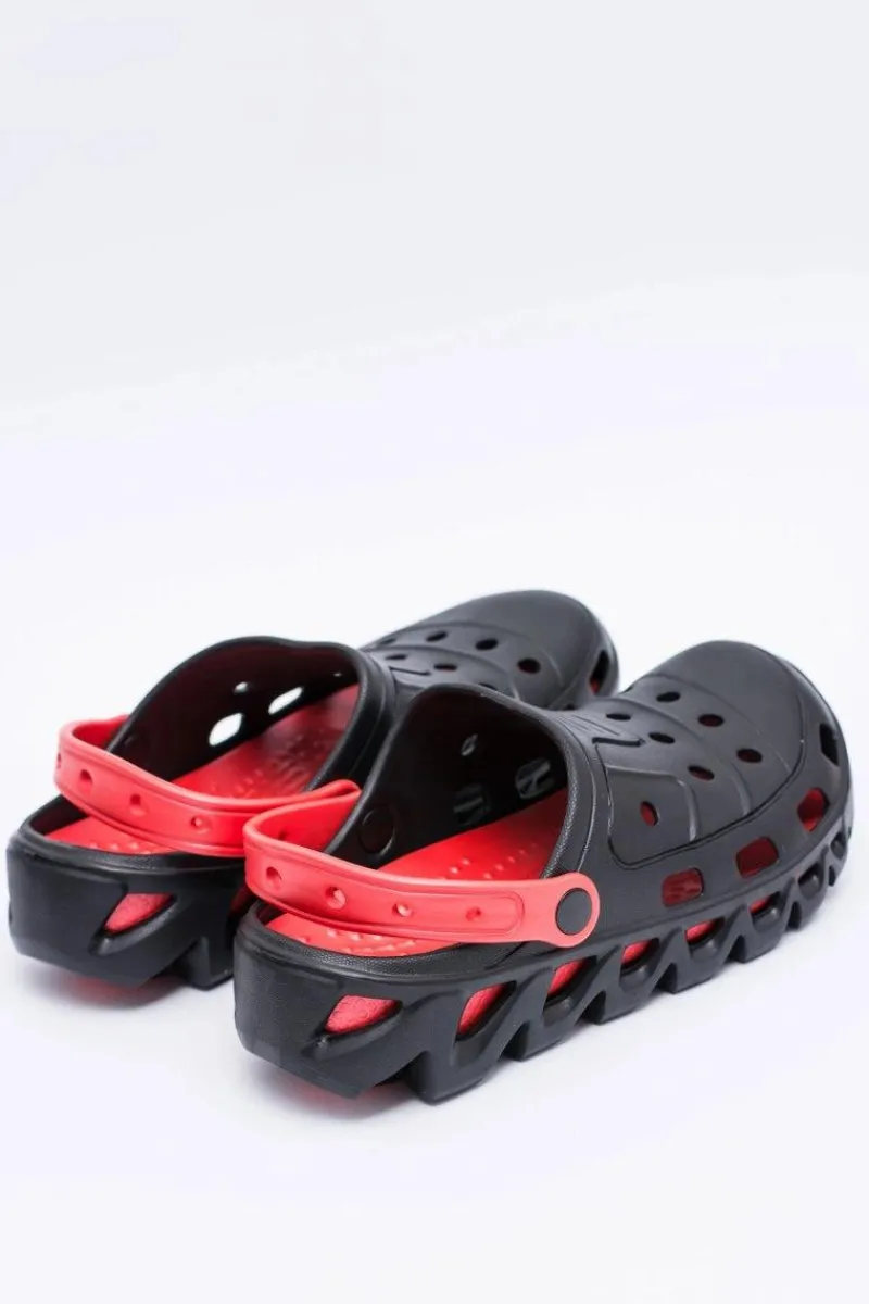 Boto Czarne Męskie Ogrodowe Lekkie Klapki Kroksy Eva