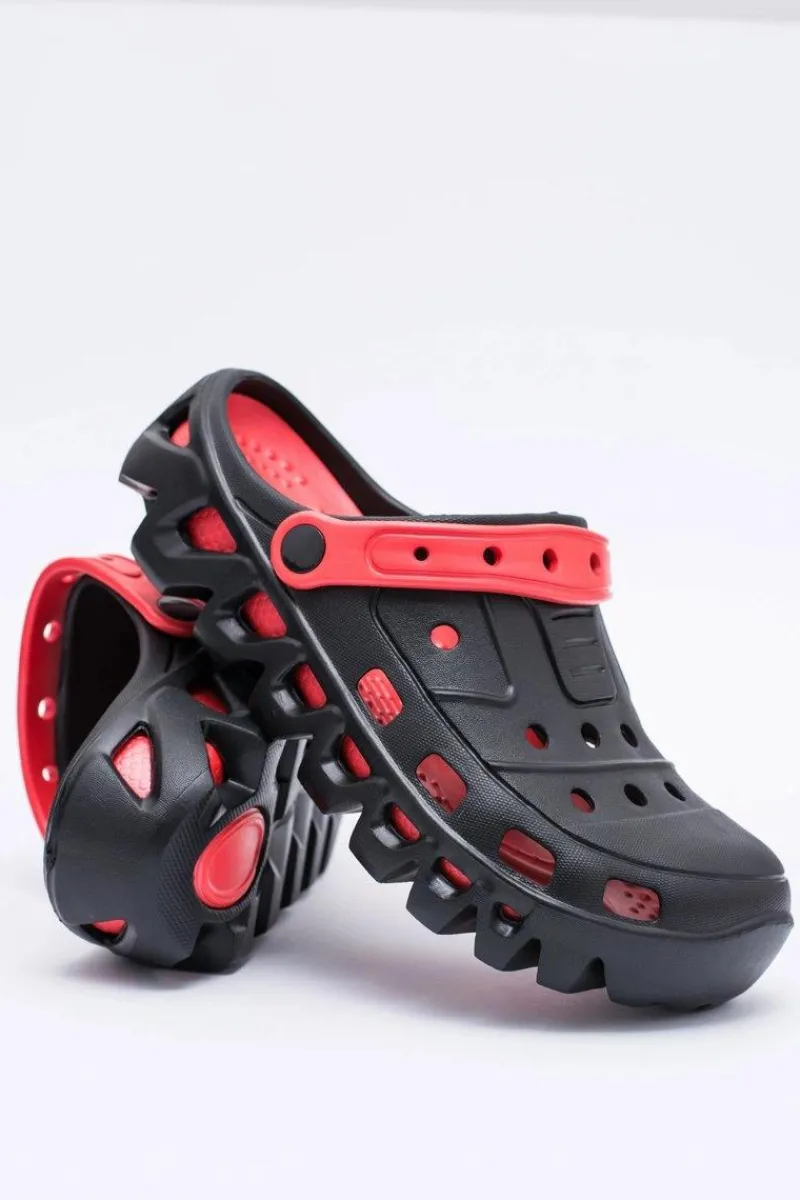 Boto Czarne Męskie Ogrodowe Lekkie Klapki Kroksy Eva