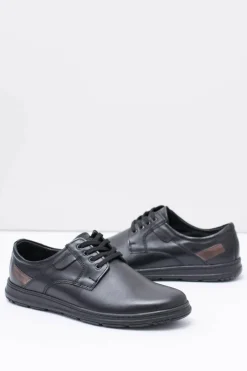 Półbuty Casual>Boto Czarne Męskie Półbuty Casual Manifesto