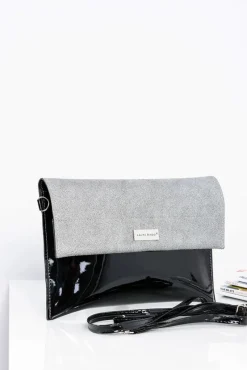 Sale Boto Czarno Srebrna Damska Elegancka Torebka