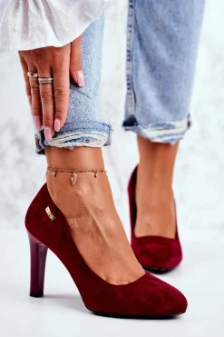 Czółenka Zamszowe|Czółenka Na Słupku><noscript><img width=