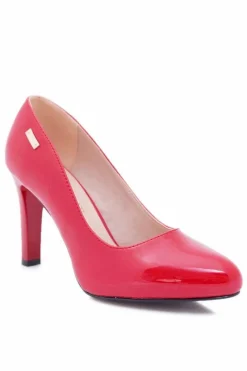 Hot Czółenka Damskie Lakierowane Czółenka Sergio Leone Czerwone Campbell Damskie Czółenka Na Słupku|Czółenka Klasyczne