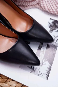 Outlet Czółenka Damskie Na Słupku Czarne Femmini Damskie Czółenka Na Słupku|Czółenka Klasyczne