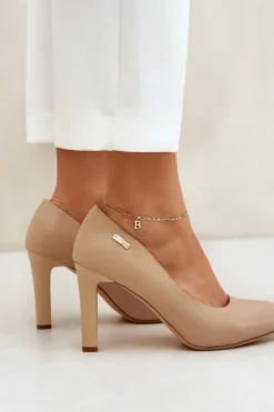 Sale Czółenka Damskie Na Słupku Sergio Leone Coffe Campbell Damskie Czółenka Na Słupku|Czółenka Klasyczne