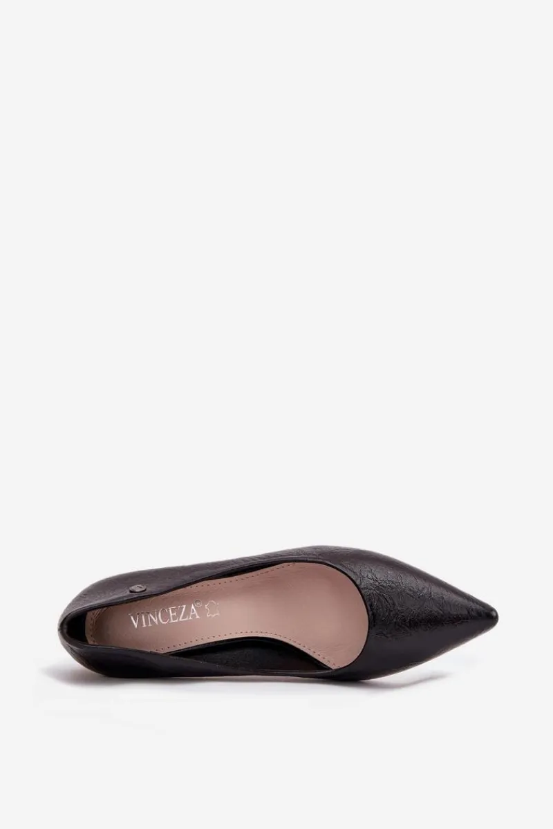 Online Buty damskie Vinceza Czółenka Damskie Na Słupku Vinceza 62252 Czarne Czarny