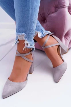 Czółenka Zamszowe|Czółenka Na Słupku><noscript><img width=