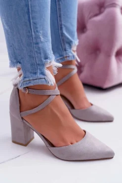 Czółenka Zamszowe|Czółenka Na Słupku><noscript><img width=