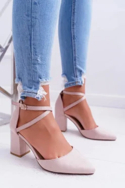 Czółenka Zamszowe|Czółenka Na Słupku><noscript><img width=