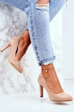 Czółenka Zamszowe|Czółenka Na Słupku><noscript><img width=