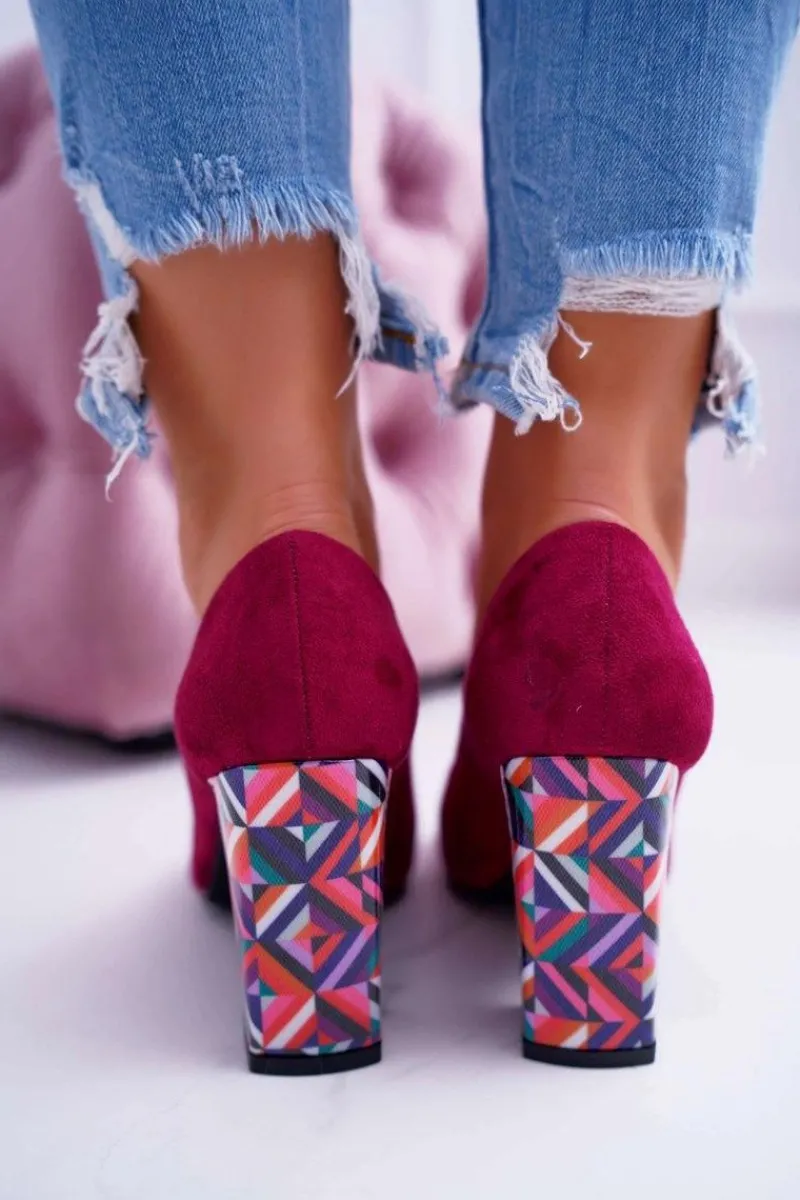 Czółenka Zamszowe|Czółenka Na Słupku>Buty Sergio Leone Czółenka Damskie Sergio Leone Odkryte Palce PB133 Fuksja Fani