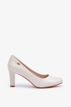 New Buty Sergio Leone Czółenka Damskie Sergio Leone Perłowe Orsola