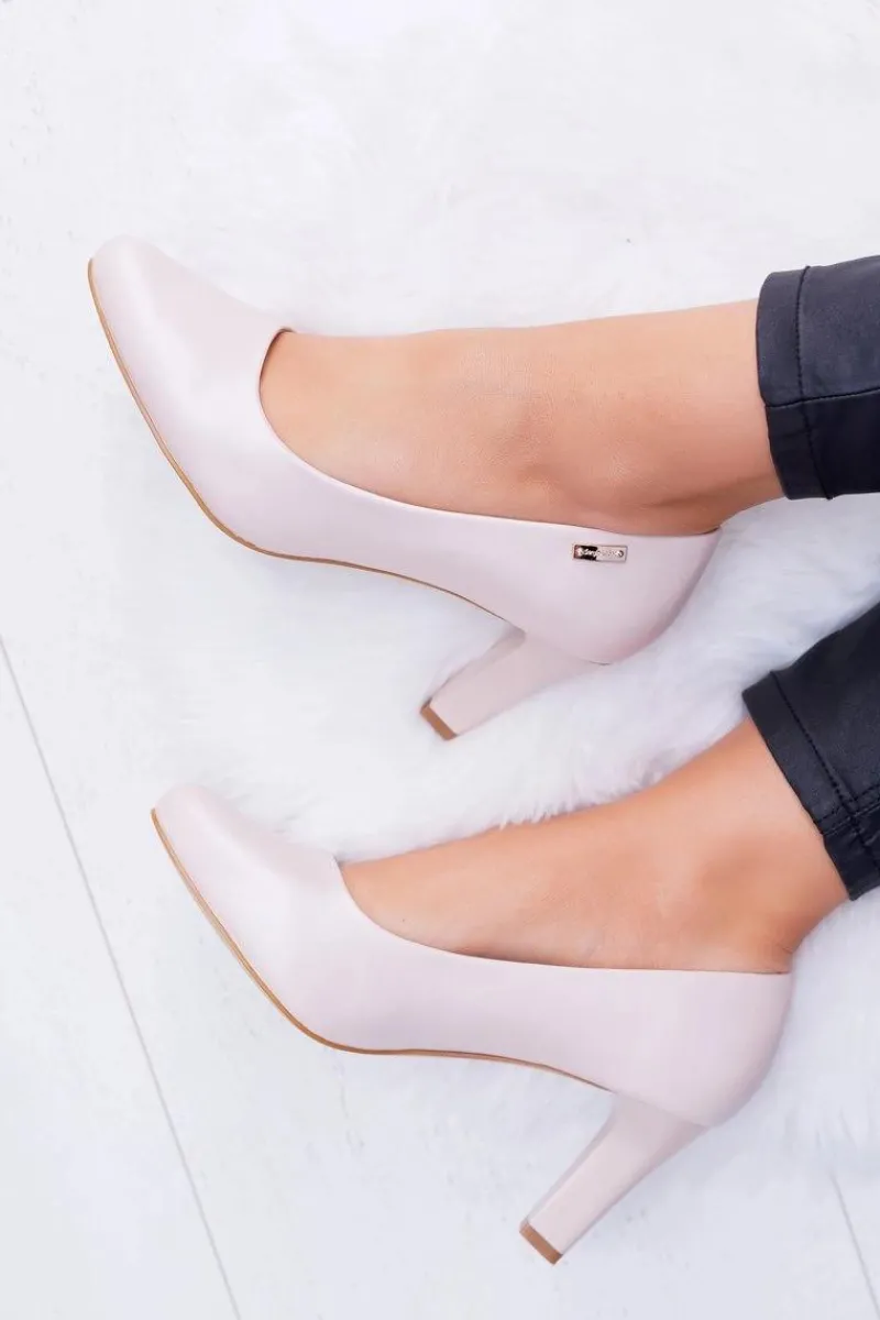 Sale Buty Sergio Leone Czółenka damskie Sergio Leone Różowe Perłowe Orsola