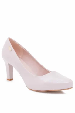 Buty Sergio Leone Czółenka damskie Sergio Leone Jasnoszare Lakierowane Orsola