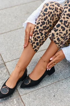 Damskie buty S.Barski Czółenka Na Niskim Obcasie Z Eko Zamszu S.Barski KV27-037 Czarne Czarny