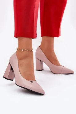 Sale Buty damskie Vinceza Czółenka Na Słupku Eleganckie Vinceza 62224 Różowe Różowy