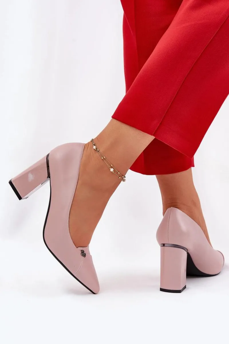 Sale Buty damskie Vinceza Czółenka Na Słupku Eleganckie Vinceza 62224 Różowe Różowy