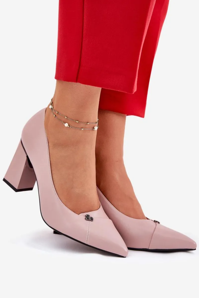 Sale Buty damskie Vinceza Czółenka Na Słupku Eleganckie Vinceza 62224 Różowe Różowy