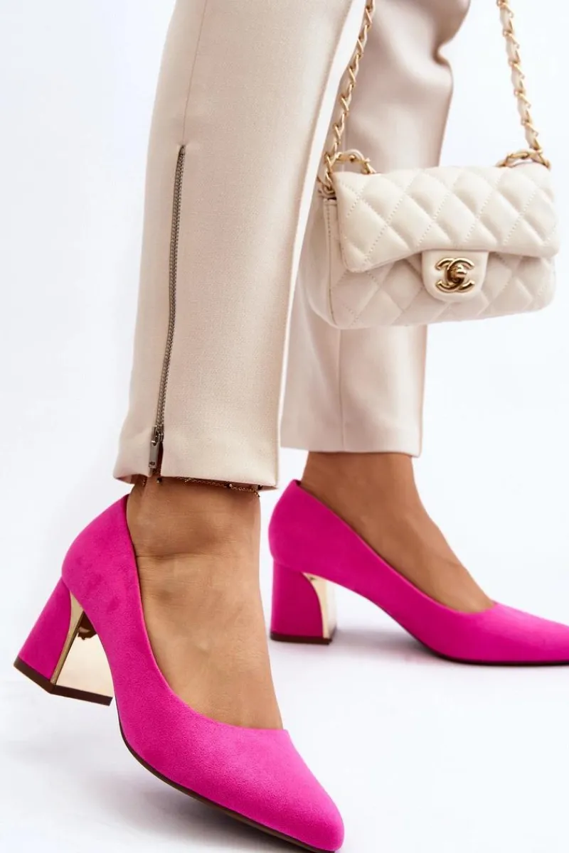 Czółenka Zamszowe|Czółenka Na Słupku>Boto Czółenka Na Słupku Fuksja Stelloria