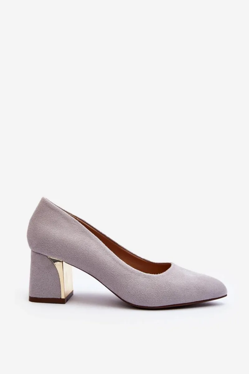 New Boto Czółenka Na Słupku Szare Stelloria